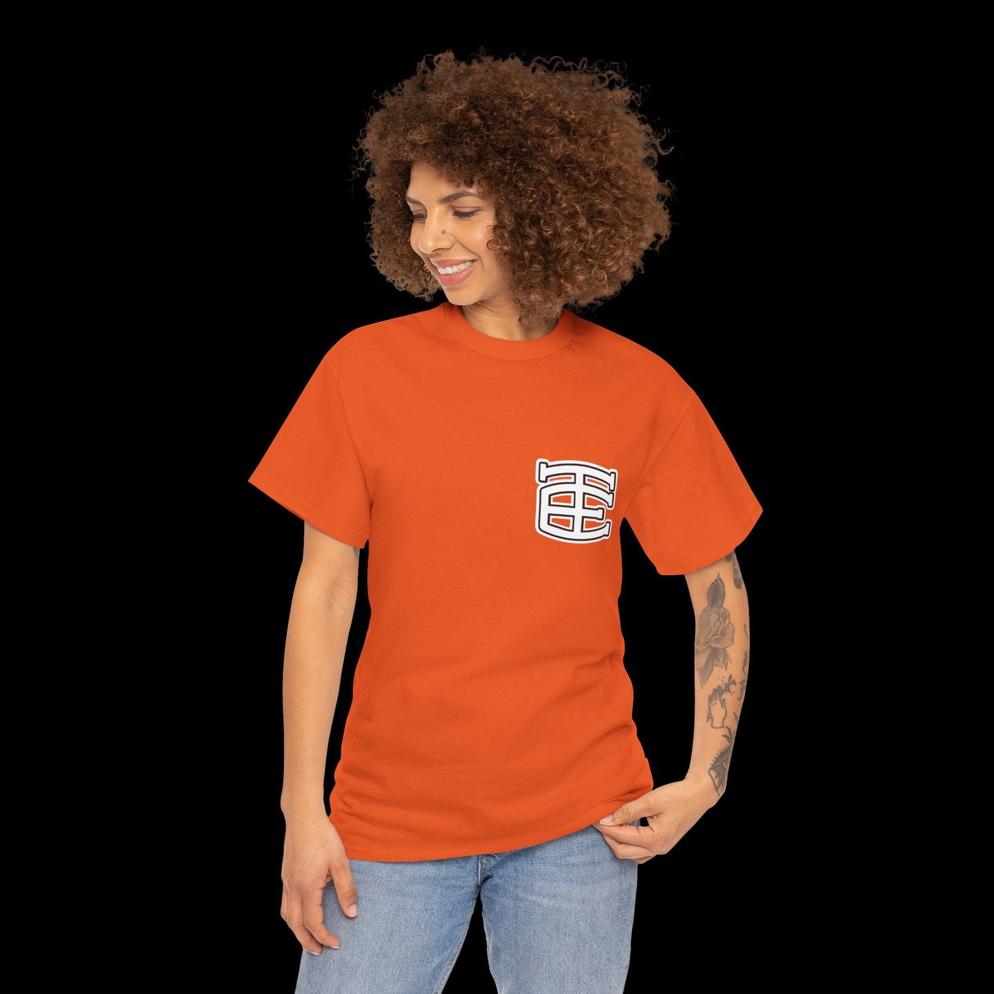 Too Easy® Monogram T-Shirt (Orange/Black)