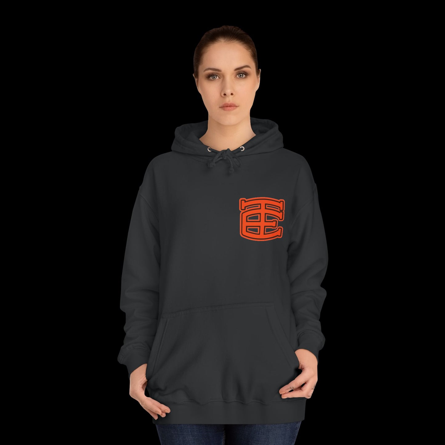 Too Easy® Monogram Hoodie (Black/Orange)