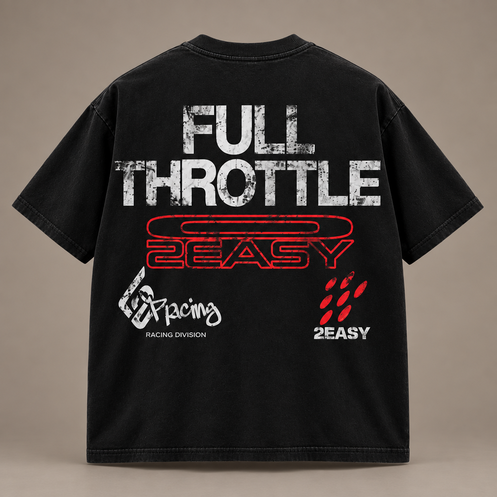 2EASY FULL THROTTLE TEE BLACK