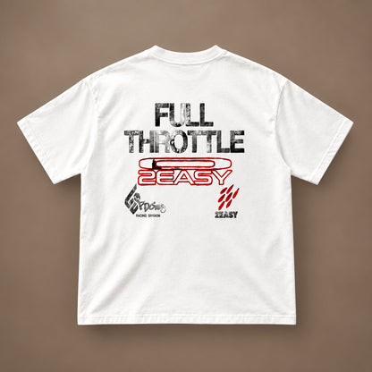 2EASY FULL THROTTLE TEE WHITE